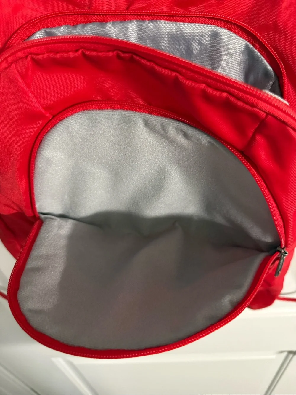 Under Armour Red Drawstring Sling Backpack with Front Zip Pocket
